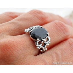 MASSARA - srebrny pierścień z onyksem