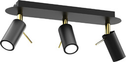 Lampa sufitowa PRESTON GOLD/BLACK 3x mini GU10