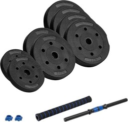 Rebel Hantel Bitumiczny Regulowany z Łącznikiem 20kg Zestaw