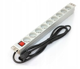 Listwa zasilająca Pdu 19'' Rack 9xTyp E, 2m,,..,