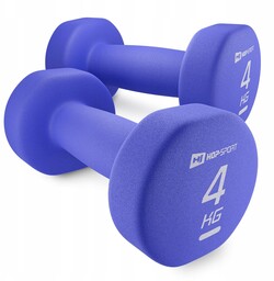 Zestaw Hantli Treningowych Żeliwnych 2x4kg Do Treningu Fitness