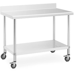 Stół blat roboczy przyścienny z rantem na kółkach