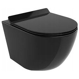 Czarna deska sedesowa U kształt Zaminnik Mexen Lena