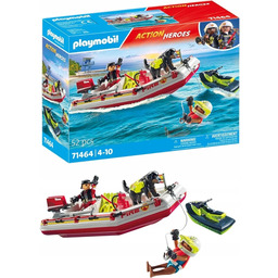 Playmobil Łódz straży pożarnej ze skuterem wodnym 71464
