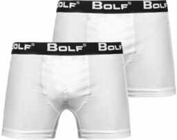 Białe bokserki męskie Bolf 0953-2P 2 PACK
