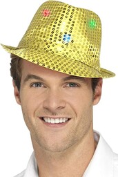 Light Up Sequin Trilby Hat
