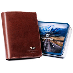 Elegancki, duży portfel męski ze skóry naturalnej Peterson