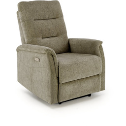 Fotel rozkładany elektrycznie wypoczynkowy jamal oliwkowy halmar