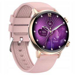 Smartwatch Rubicon RNCF09 Różowy Damski Rozmowy Puls Tętno