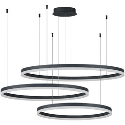 Lampa wisząca LED czarna metalowa potrójna AZ4707