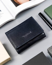 Skórzany kompaktowy damski portfel od 4U Cavaldi