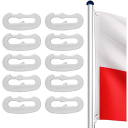 10x KARABIŃCZYK HACZYK UCHWYT DO FLAGI ZACZEP MASZTU