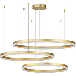 Lampa wisząca LED złota trzy okręgi AZ4708