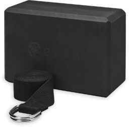 Gaiam Kostka do jogi z paskiem Black