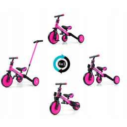 Milly Mally Rowerek 4w1 Optimus Plus Pink 12m+