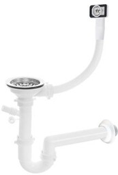 KUCHINOX Syfon 3,5" z przelewem do zlewozmywaka 1-komorowego