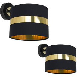 Milagro Kinkiet PALMIRA BLACK / GOLD 1xE27 60W