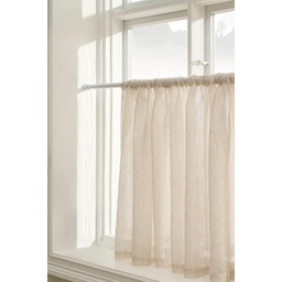 Jotex Ellen krótkie, lniane firanki lniana zasłona