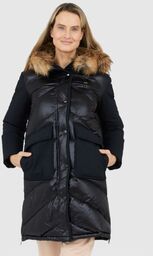 BLAUER Czarna damska puchowa kurtka Gwendolyn z kapturem