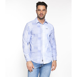 Koszula regular z długim rękawem OSWALD 7008 BLUE-M