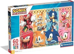CLEMENTONI PUZZLE DLA DZIECI, PZL 60 MAXI SONIC