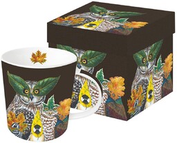 DUŻY KUBEK PORCELANOWY Ptasia Maskarada wg Vicky Sawyer