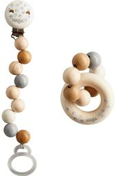 Zestaw prezentowy Dots HB305982-Haba, drewniany zestaw dla niemowlaka