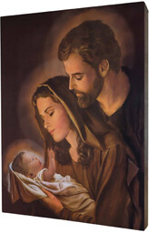 Święta Rodzina - obraz religijny na desce lipowej