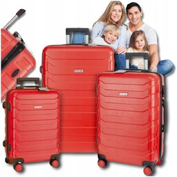 Zestaw 3 walizek podróżnych 3w1 ABS bagaż kufer