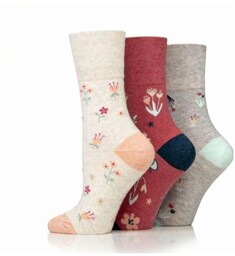 Gentle Grip Damskie skarpetki bawełniane - FLORAL MEMOIR