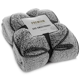 Eurofirany Koc narzuta 150x200 Koala stalowy z tkaniny