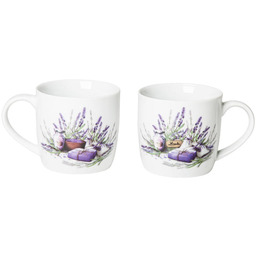 Banquet Kubki ceramiczne LAVENDER 360 ml 2 szt.