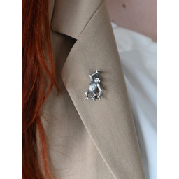 Broszka srebrna - Wesoła Małpka