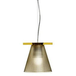 Kartell - Light Air Lampa Wisząca Rzeźbiona Bursztynowa