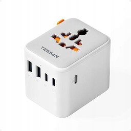 Tessan Adapter Podróżny Usb C 2500W Uniwersalny Usa