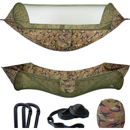 2w1 HAMAK wędkarski MOSKITIERA WISZĄCY NAMIOT SURVIVAL 260cm