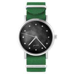 Pakamera Zegarek - Czarny - zielony, nylonowy