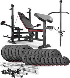 Zestaw kulturystyczny Premium 135kg z ławką hs-1075