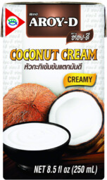 Krem kokosowy, śmietanka (85%) w kartonie 250ml -