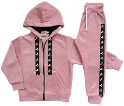 Welur dla dziewczynki dres Welurowy 152 RÓŻOWY