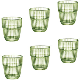 Bormioli Rocco Zestaw 6 szklanek Barshine Rocks, zielone,