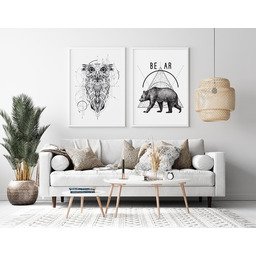 Pakamera Zestaw plakatów z geometrycznymi zwierzakami