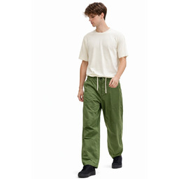 ENGINEERED GARMENTS ZIELONE SPODNIE BOJÓWKI Z KIESZENIAMI XL