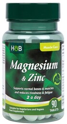 Magnez z Cynkiem, Holland & Barrett, 90 tabletek