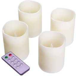 4x ŚWIECE LED Z PRAWDZIWEGO WOSKU ŚWIECZKI BEZPŁOMIENIOWE