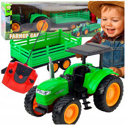 DUŻY TRAKTOR ZDALNIE STEROWANY Z PRZYCZEPĄ RC CIĄGNIK