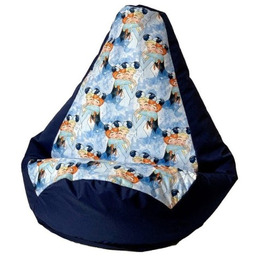 Go Gift Pufa worek sako GRUSZA DRUK granatowy-Kraina