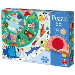 Puzzle okrągłe Odkryj zwierzęta edukacyjna zabawa z nauką