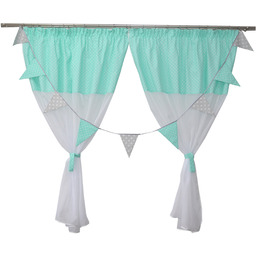 Firanka Firanki Dziecięca bawełna grochy 400x160