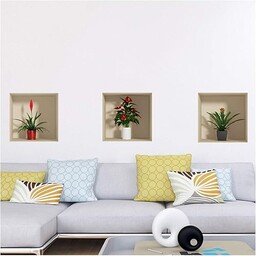 Naklejka z efektem 3D naklejka ścienna rośliny tapeta